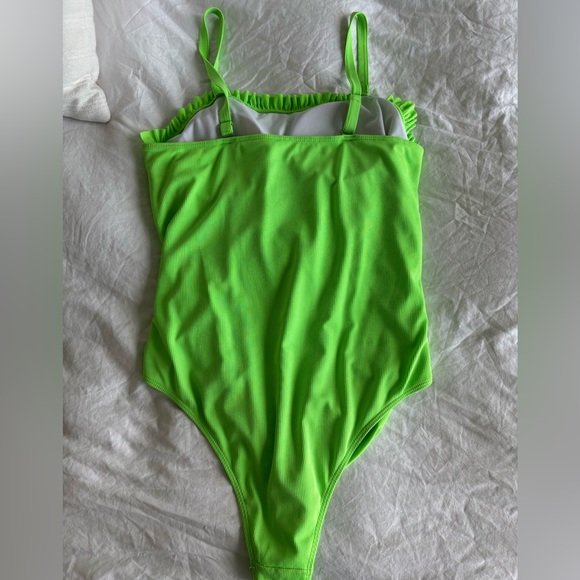 Neon Green One Piece Swimsuit 2xl - Picture 2 of 5